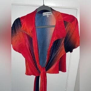 Almost Famous Multicolor Pleated Top